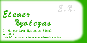 elemer nyolczas business card